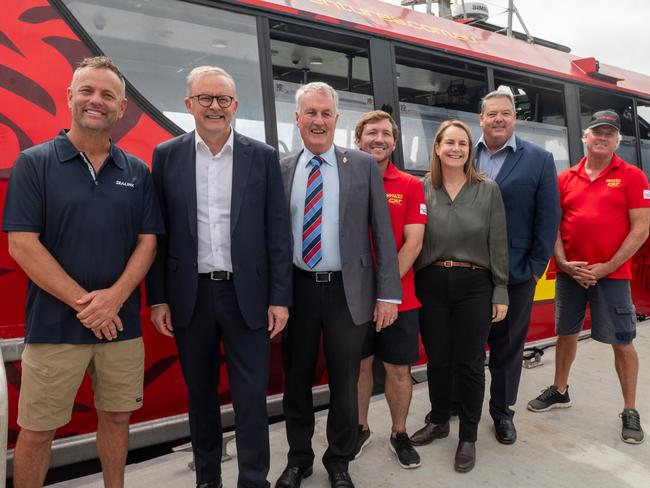 Anthony Albanese came to town to launch the River Revitalisation project with mayor Greg Williamson and Senator Nita Green. Picture:Michaela Harlow