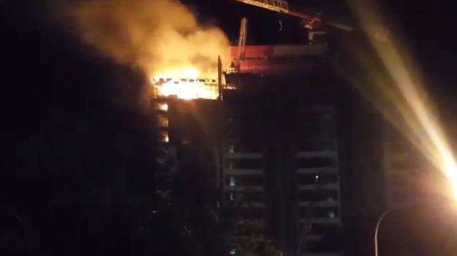 Luxury apartment block in Liverpool goes up in flames