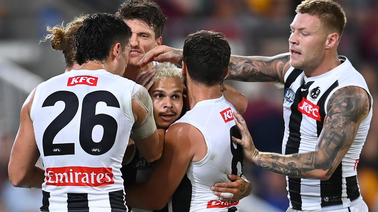 The AFL’s goal review system is still a work in progress. (Photo by Albert Perez/AFL Photos via Getty Images )