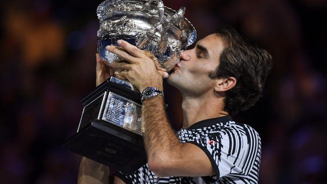 Roger Federer won last year’s Australian Open men’s title.