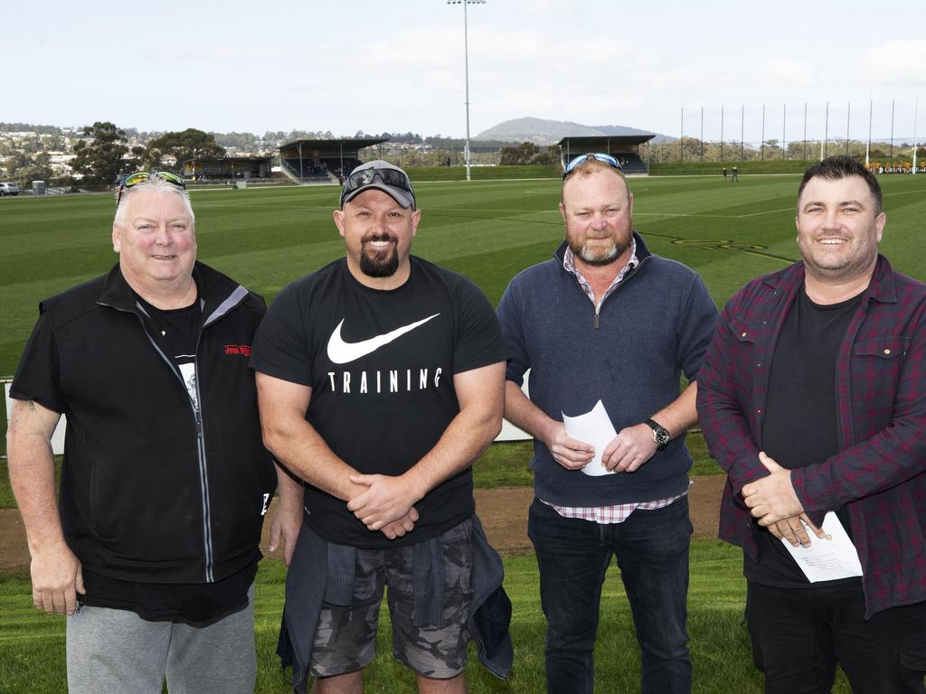 From left, Daryn Holmes, of Bellerive, Matt Arnold, of Acton, Rob Gardner, of Pontville, and Matt Smith, of New Norfolk. Picture: Chris Kidd