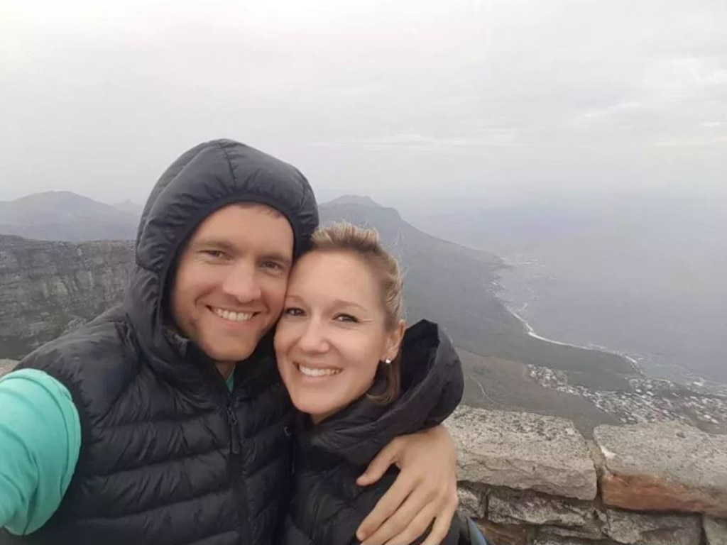 Jolandi le Roux and her husband, Andrew, were celebrating her birthday just before she fell to her death.