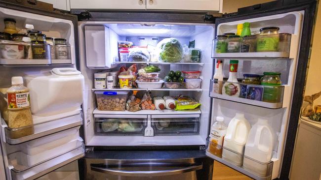 Even the fridge is organised. Picture: Nigel Hallett.