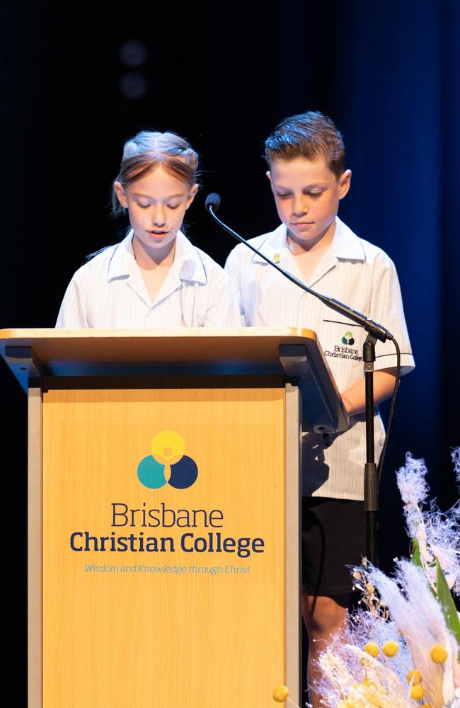 Brisbane Christian College Captains, Annabelle Hill and Zak Williams, Picture: Contributed