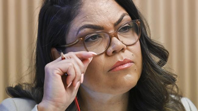 CANBERRA, AUSTRALIA, NewsWire Photos. FEBRUARY 16, 2024: Senator Jacinta Nampijinpa Price during the Cross-Portfolio Indigenous Matters Senate estimates at Parliament House in Canberra. Picture: NCA NewsWire / Martin Ollman