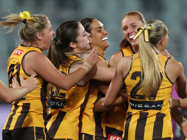 The Hawks headed down the highway and tasted victory. Picture: Daniel Pockett/AFL Photos/via Getty Images