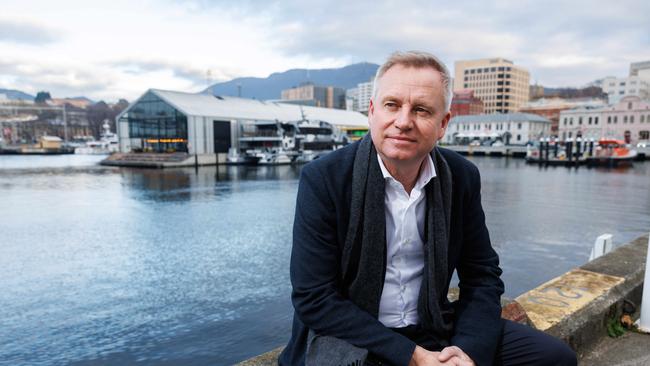 Tasmanian Premier Jeremy Rockliff on Hobart’s waterfront. Picture: Peter Mathew