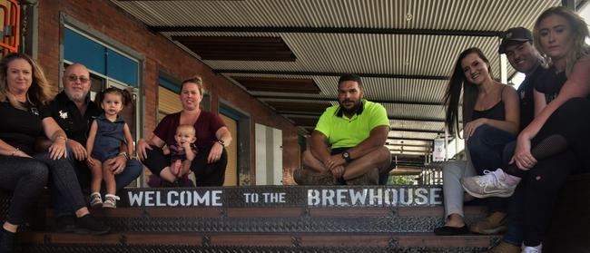 Grafton businessman Rick Firth and his family have a masterplan for the Brewhouse Village in Grafton. Trysten Firth, Rick Firth, Mia Skinner, Georgie Skinner, Myles Skinner, Darryl Skinner, Sadie Firth, Jamie Firth and Lindsey Blanch.