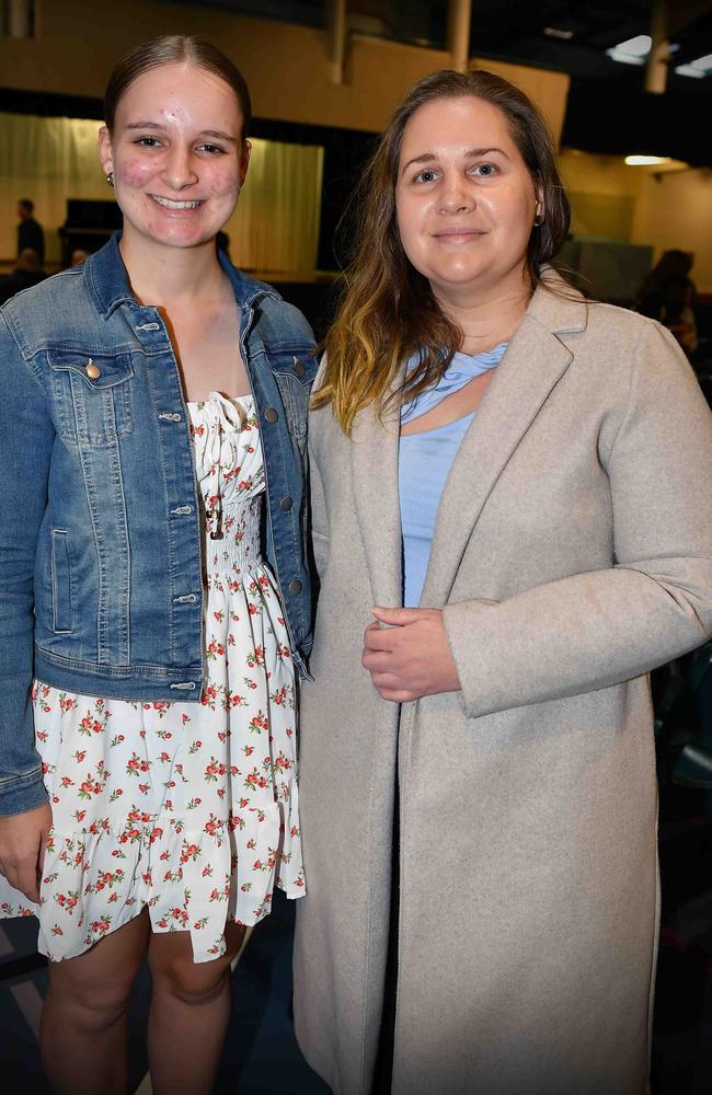 Victoria and Charlotte McLaren at the Gympie and District Eisteddfod. Picture: Patrick Woods.