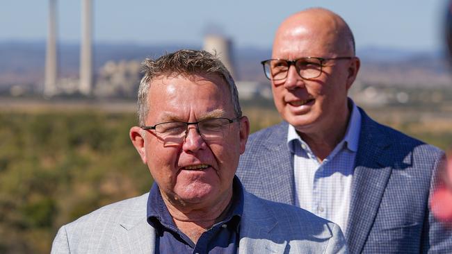 Flynn MP Colin Boyce in Biloela with Peter Dutton.