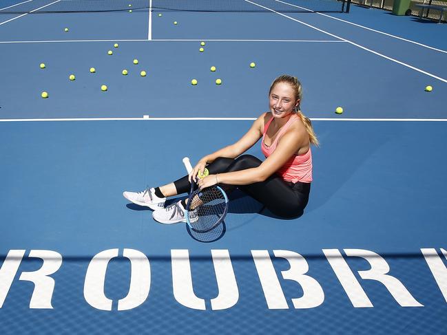 Tennis star Valentina Ivanov -16 is making her name in the tennis scene. Local Sports Star nominee. Picture: John Appleyard