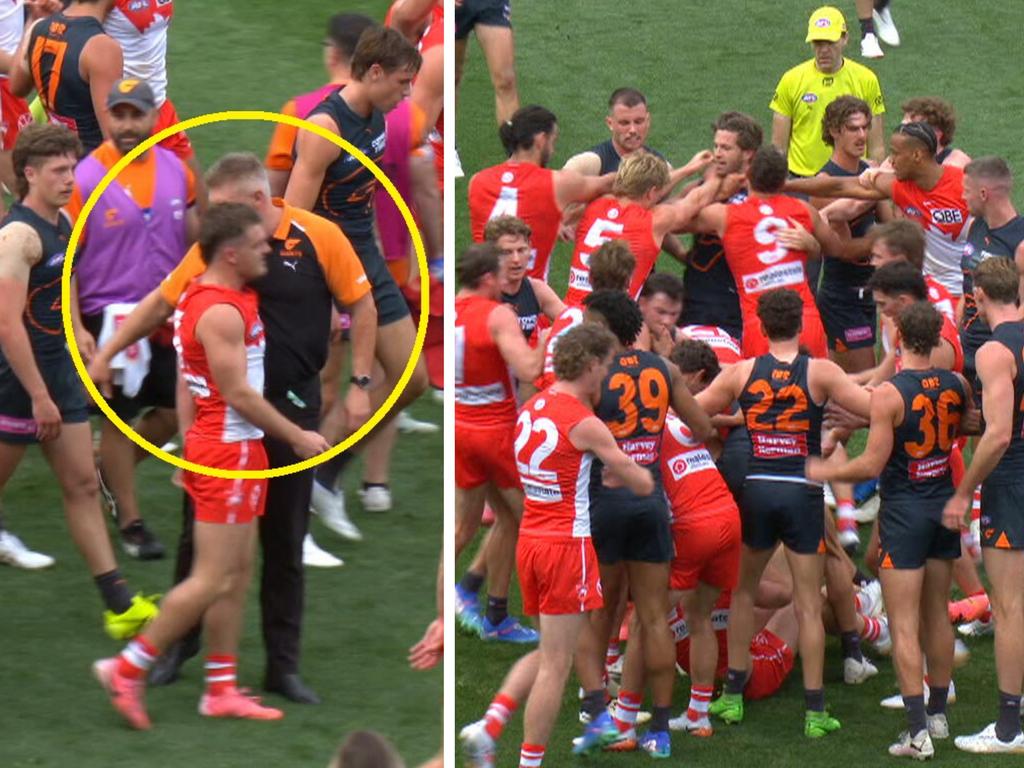 Tom Papley was involved in two big moments at the quarter time break.