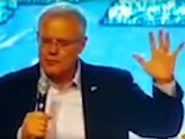 Scott Morrison speaking in the video