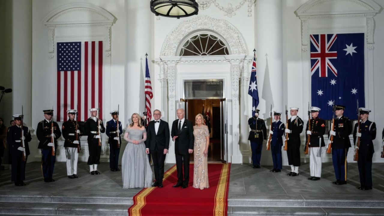 Anthony Albanese arrives at the White House for state dinner