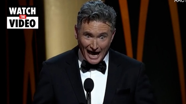 Dave Hughes COVID joke at AACTAs ages poorly (Channel 10)