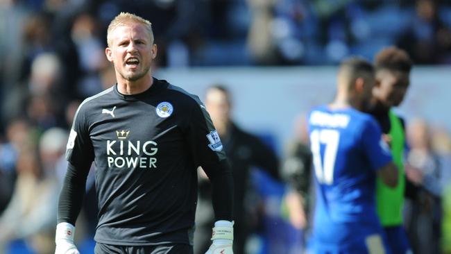 Leicester City’s goalkeeper Kasper Schmeichel.