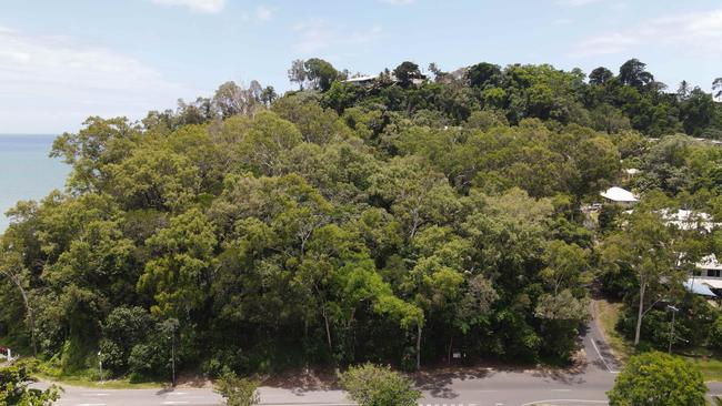 Yorkey Knob residents are fighting a development application before Cairns Regional Council to build short term accommodation on a hillside block of land at the corner of Buckley Street and Dowsett Close. The DA is for a wellness centre, made up of 46 self contained units. Picture: Brendan Radke