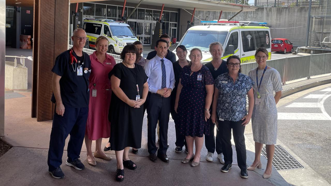 Queensland Premier David Crisafulli at Rockhampton Hospital on November 6, 2024.