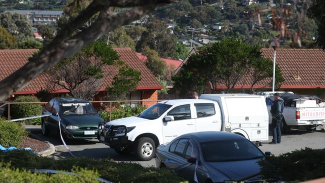 Tasmania Police investigating a body found in Carbeen Street Mornington.  Picture: NIKKI DAVIS-JONES