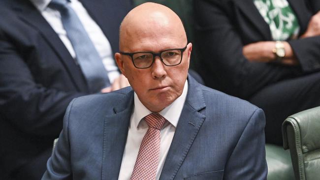 The Coalition is demanding an apology for Labor ministers saying Opposition leader Peter Dutton voted to protect pedophiles. Picture: NCA NewsWire / Martin Ollman