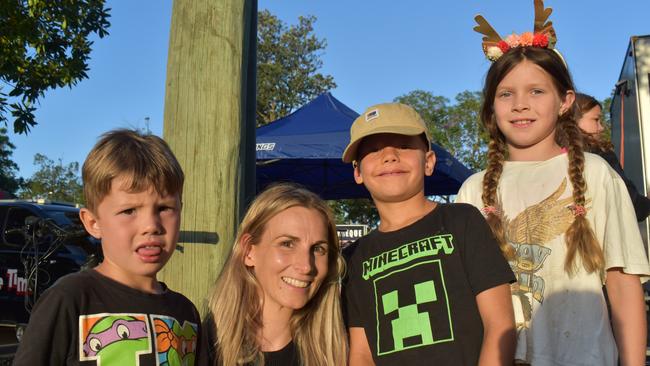 Teal, Bryon and Indie Rawlins and Nicki Edmiston at Christmas in the Park 2022.