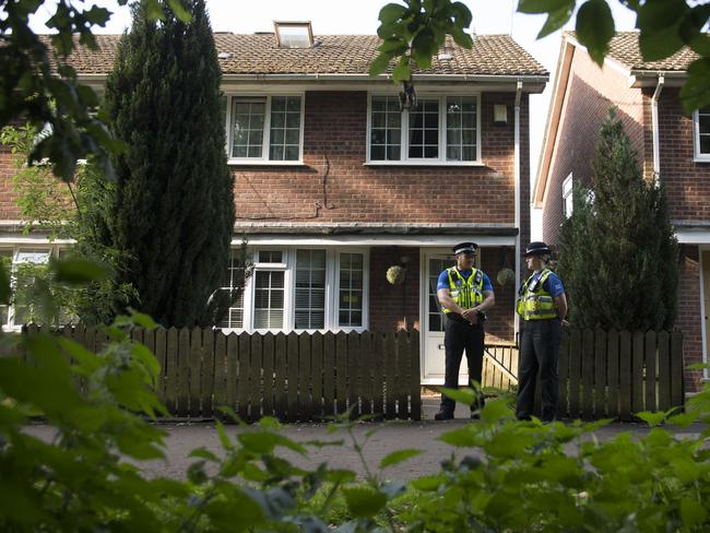 Darren Osborne’s home in Cardiff, Wales is searched by police. Picture: Matthew Horwood/Getty Images