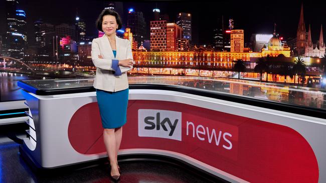 Lei in her new role at Sky News Australia as a presenter and columnist.