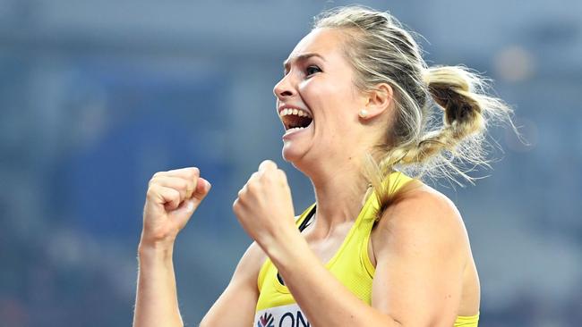 Javelin world champion Kelsey-Lee Barber also supports the ban. Picture: AFP