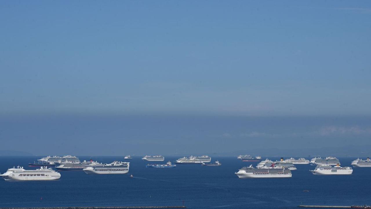 Cruise ships have been repurposed in the past, with recent proposals aimed at helping hospitals during the pandemic. Picture: Ted Aljibe / AFP, Getty Images