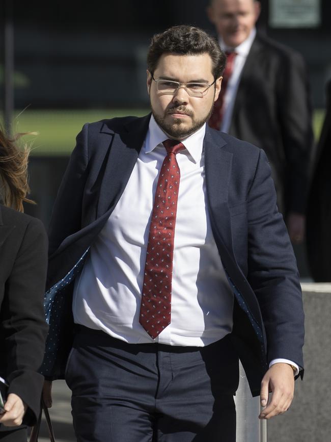 Bruce Lehrmann at the ACT Supreme Court where he has pleaded not guilty. Picture: Gary Ramage