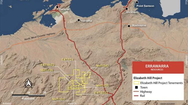 Elizabeth Hill silver project. Pic: Errawarra Resources