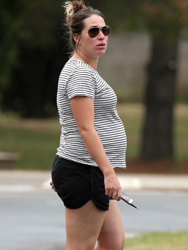 A pregnant Vikki Campion pictured in Canberra. Picture: John Grainger