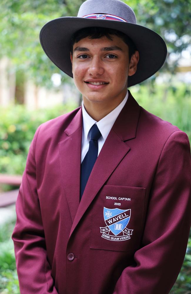 Louis Drago, Wavell State High School captain. Picture: Contributed