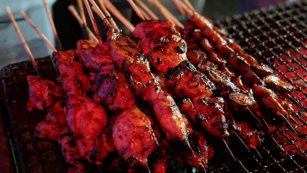 Here are the snacks you can try after work or on your next foodie adventure. on. Pictured: Marinated chicken skewers.