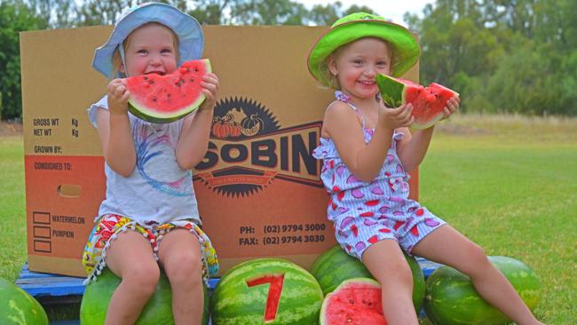 Chinchilla’s Nylah Horswood, Peyton Davies and Hudson Holland were counting down the days to the 2019 Melon Fest.