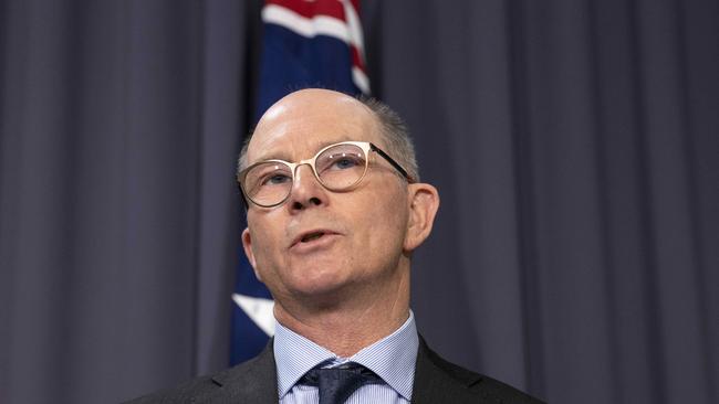 Chief Medical Officer Paul Kelly during a media conference on COVID-19. Picture: NCA NewsWire / Gary Ramage