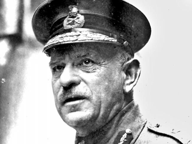 General Sir John Monash, Australia's World War One (I) commander in France in undated photo.