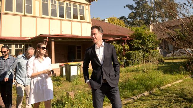 SYDNEY, AUSTRALIA - NewsWire Photos SEPTEMBER 16, 2023: NSW Premier Chris Minns announces the Government’s Essential Housing Package. Picture: NCA NewsWire / Jeremy Piper