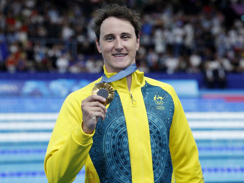 Cam McEvoy wins Olympic gold in the 50m freestyle at the 2024 Paris ...