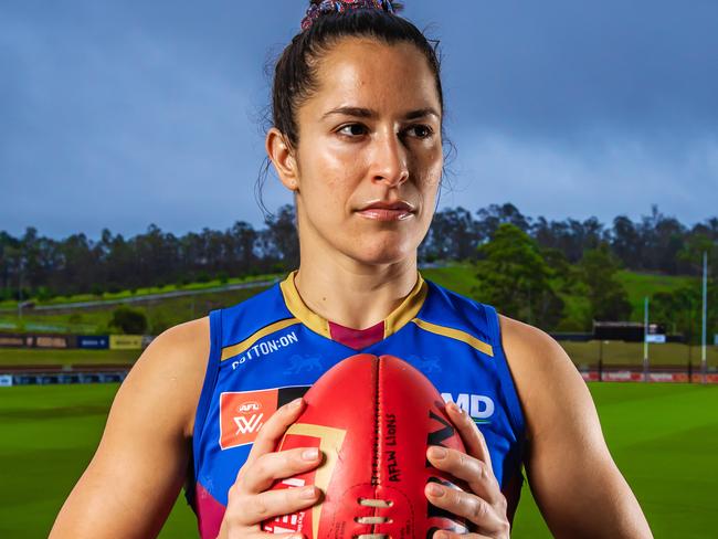 AFLW GRAND FINAL 2023 - Brisbane Lions player Ally Anderson ahead of Sundays AFW Grand Final against the Kangaroos.Picture: Nigel Hallett