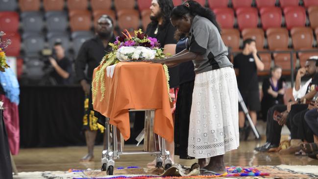 Mourners pay their final respects to Dr Bush Blanasi during his state funeral for on Friday, December 15.