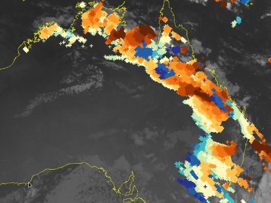 More than 2.24 million lightning strikes were recorded across Australia in the past 48 hours to Monday morning, October 26, 2020. Picture: Bureau of Meteorology