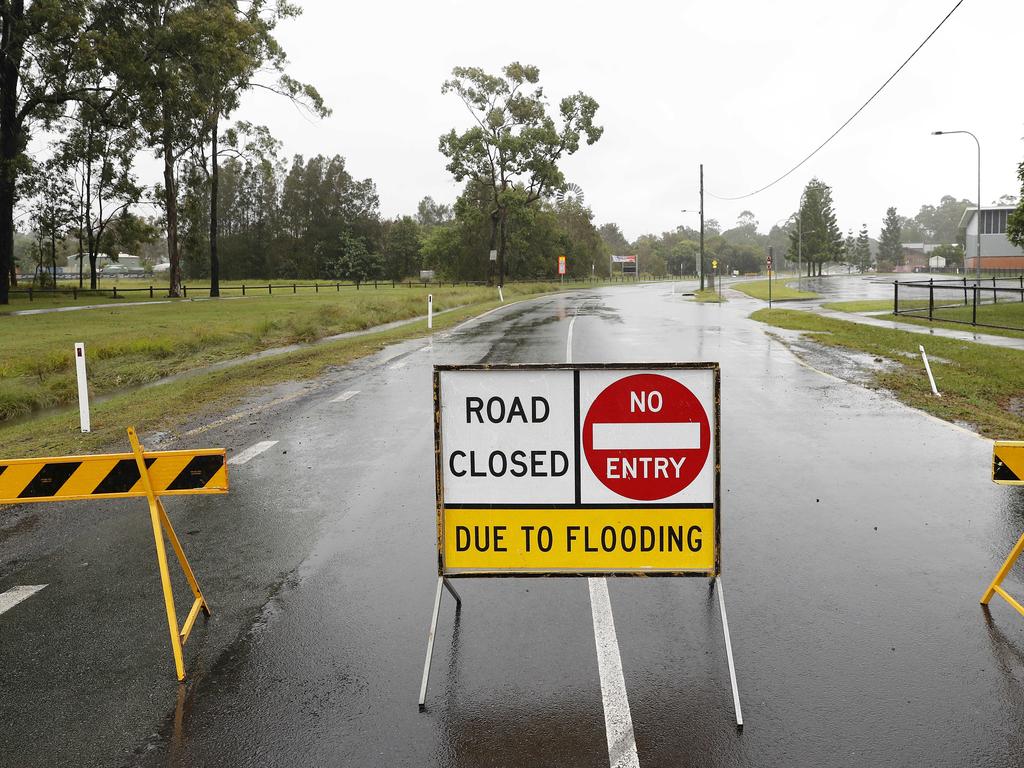 Local flooding pictured at Burpengary Meadows State School in Burpengary. (Image/Josh Woning)