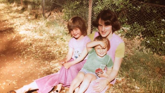 Marion Barter and her two children Sally and Owen. Picture: Supplied by the family