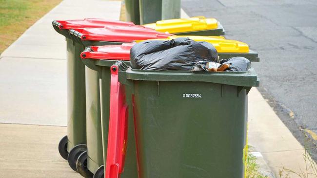 Rubbish is on fire at the Qunaba Waste Facility. Picture: Mike Richards