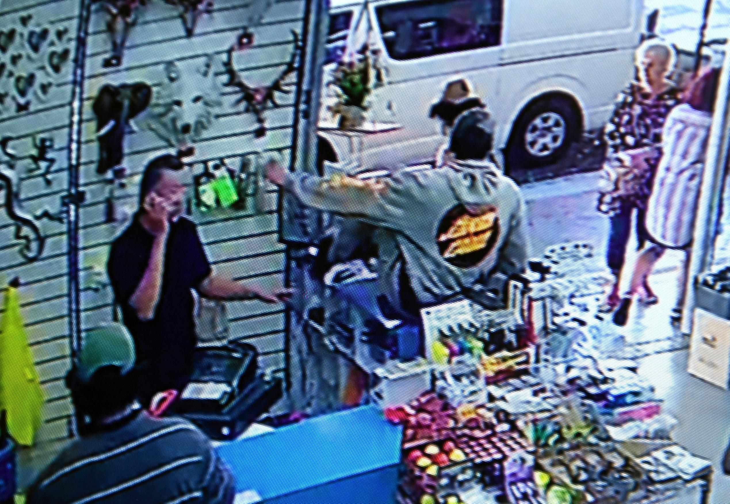 CCTV footage from the Tivity store in the Ipswich CBD. Picture: Rob Williams