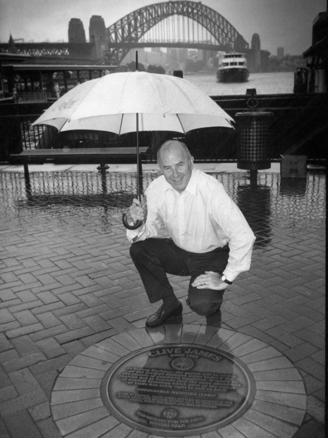 Clive James’ career is immortalised at Sydney Harbour.