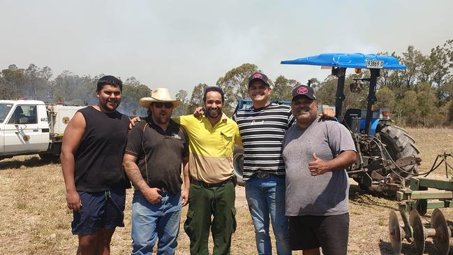 Latrell Mitchell has been helping out with the bushfires in Taree. Picture: Allan Ashley Williams Facebook