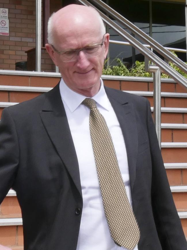 Former Fraser Coast mayor Chris Loft leaves Hervey Bay courthouse during his trial. Picture: Jessica Lamb