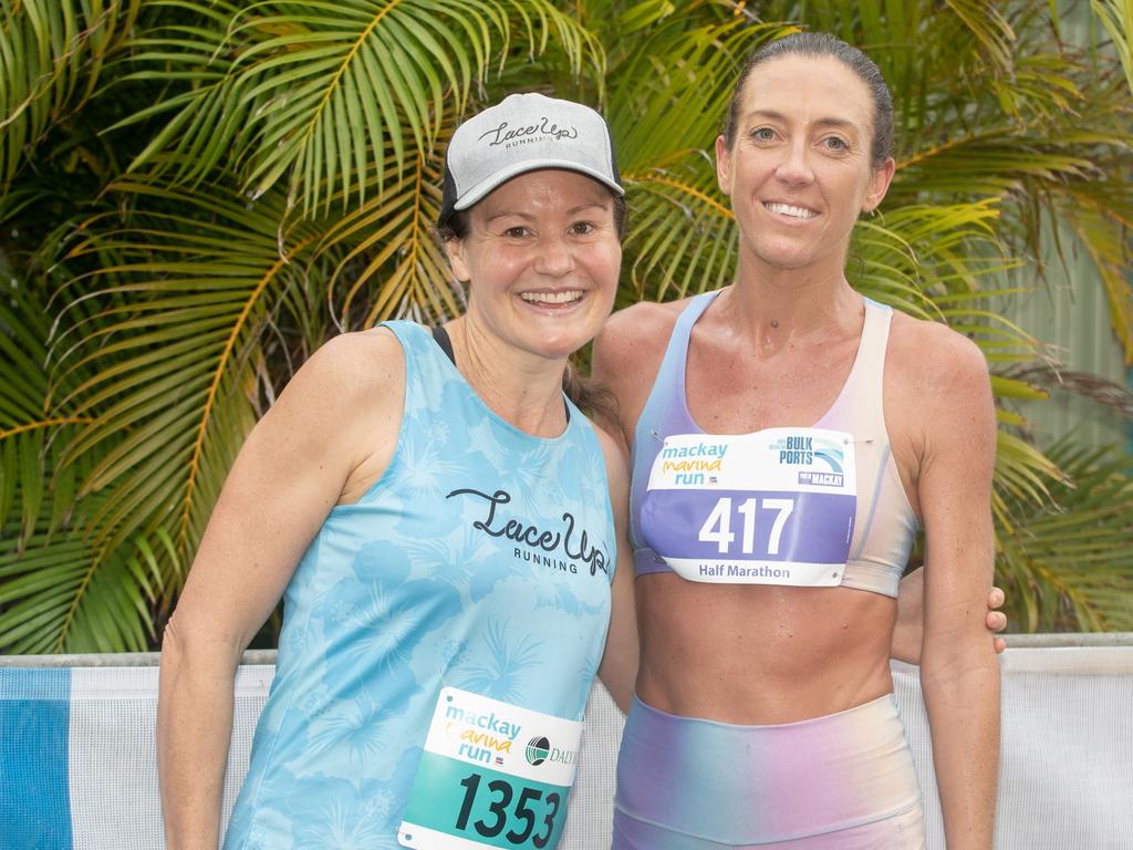 Benita Wiliis and Ella McCartney at Mackay Marina Run Sunday 4 June 2023 Picture: Michaela Harlow